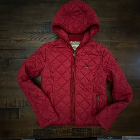 TW Revenue Weenie Girls Embroidered Bear Quilted Jacket Size 160 US 14 - Picture 3 of 7